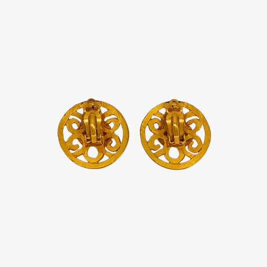 ra203-chanel-vintage-button-gold-plated-clip-on-earrings