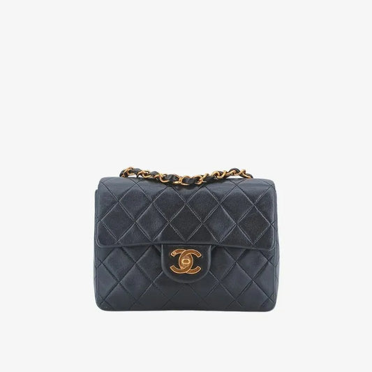 ra353-chanel-vintage-dark-grey-lambskin-17cm-mini-square-flap-bag