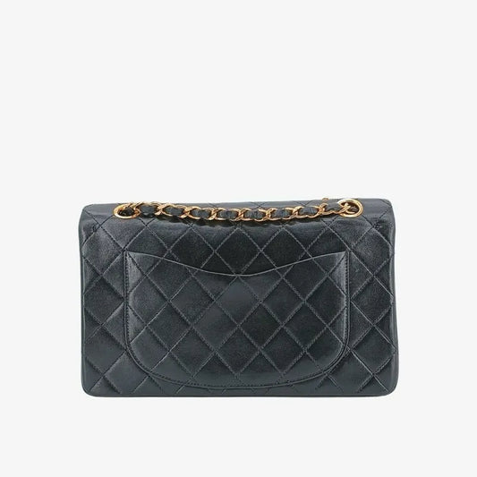 jt580-chanel-vintage-black-lambskin-23cm-classic-flap-bag