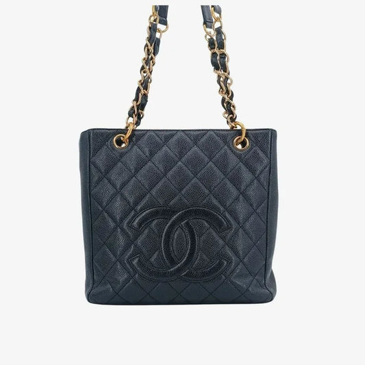 ra134-chanel-vintage-black-caviar-leather-embossed-logo-pst-tote-bag