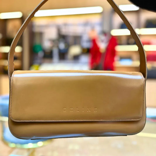 rc141-celine-vintage-khaki-shoulder-bag