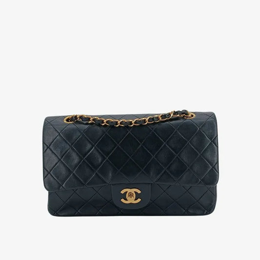rb417-chanel-vintage-black-lambskin-25cm-classic-flap-bag