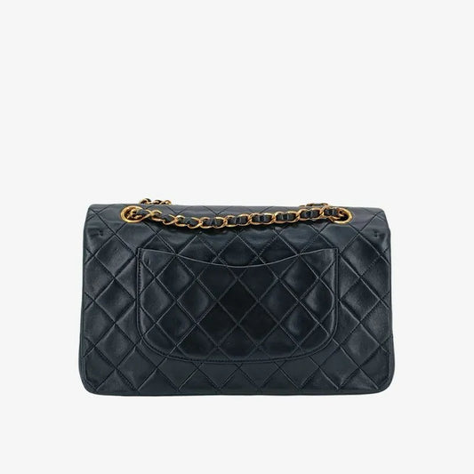 rb417-chanel-vintage-black-lambskin-25cm-classic-flap-bag
