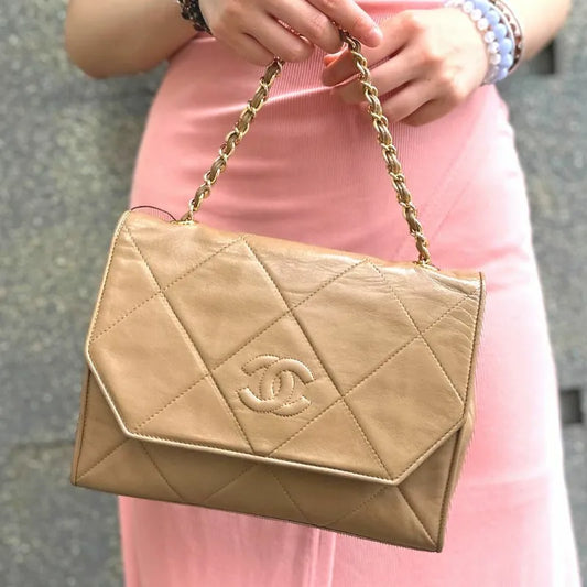 c359-chanel-vintage-beige-lambskin-quilted-flap-bag