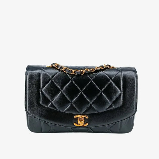 jt420-chanel-vintage-black-lambskin-22cm-diana-flap-bag