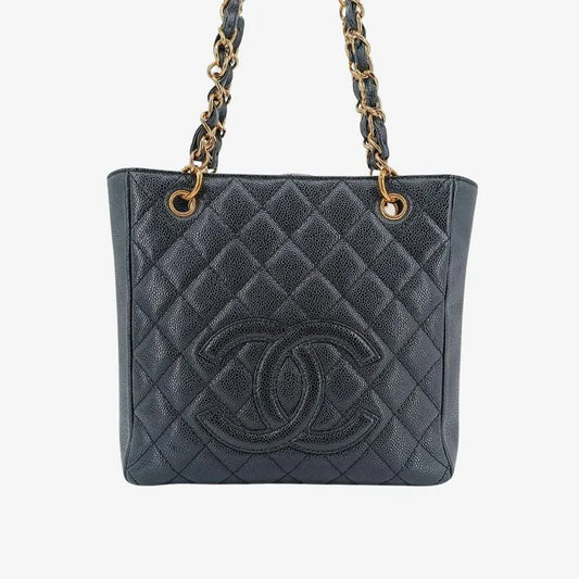 rb589-chanel-vintage-black-caviar-leather-embossed-logo-pst-tote-bag