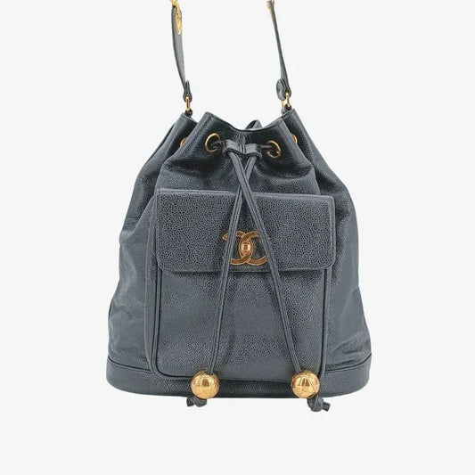 ra292-chanel-vintage-black-caviar-leather-gold-ball-bucket-bag