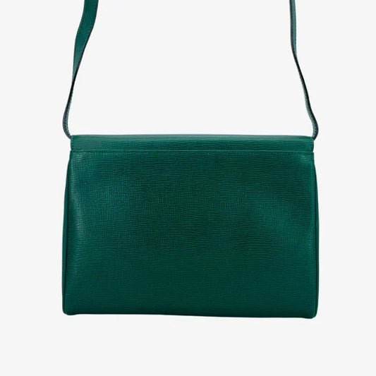 jx692-celine-vintage-green-leder-leather-cricle-schultertasche-shoulder-bag
