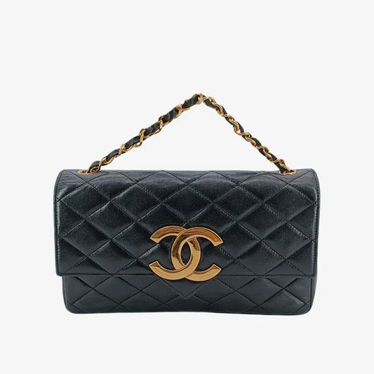 rb062-chanel-vintage-black-lambskin-big-cc-pointed-flap-bag