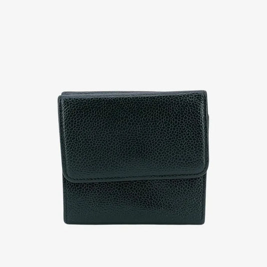 ju280-chanel-vintage-dark-green-caviar-leather-bifold-wallet