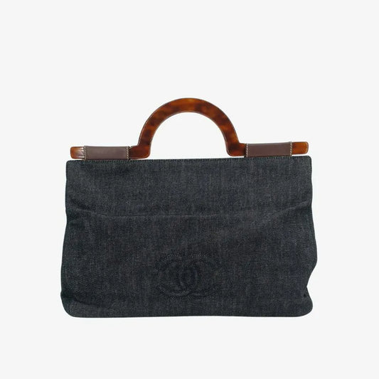 rb186-chanel-vintage-black-denim-tortoiseshell-tote-bag