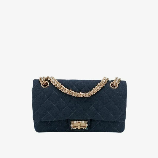 c385-chanel-vintage-black-cotton-255-rhinestone-flap-bag