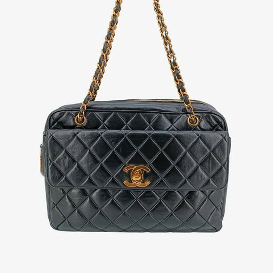 jt184-chanel-vintage-black-lambskin-quilted-tote-bag