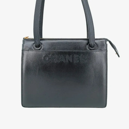 jah85-chanel-vintage-black-lambskin-embroidered-logo-tote-bag