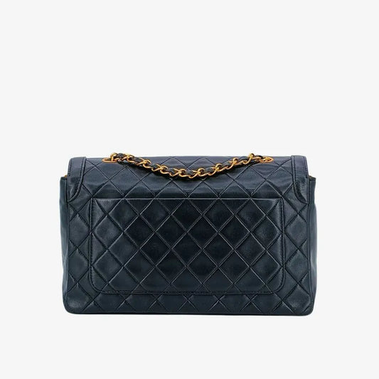 js997-chanel-vintage-black-lambskin-quilted-flap-bag