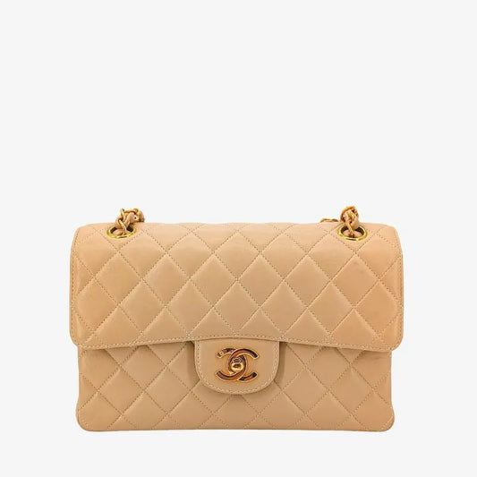 c343-chanel-vintage-beige-lambskin-23cm-double-side-flap-bag