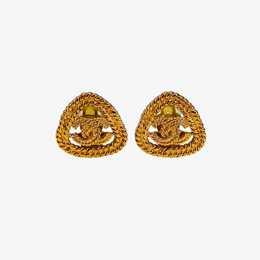 c466-chanel-vintage-cc-rope-triangle-gold-plated-clip-on-earrings