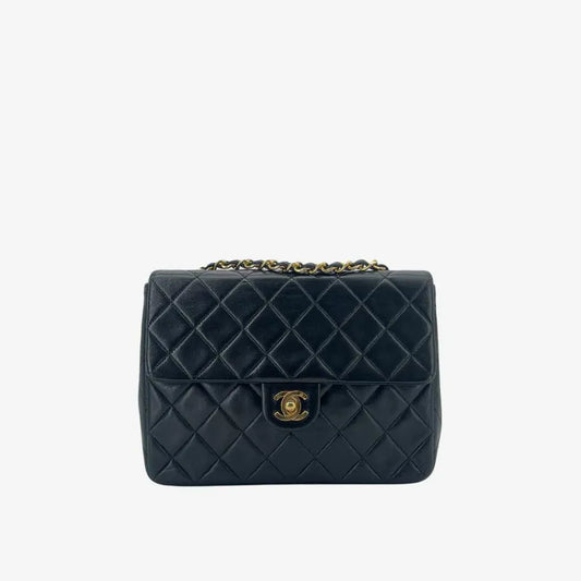 jw671-chanel-vintage-black-lambskin-20cm-mini-square-flap-bag