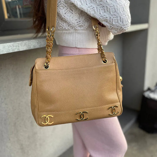 c529-chanel-vintage-beige-caviar-leather-triple-cc-tote-bag