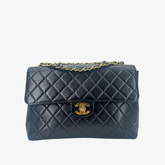 jah194-chanel-vintage-black-lambskin-jumbo-classic-flap-bag