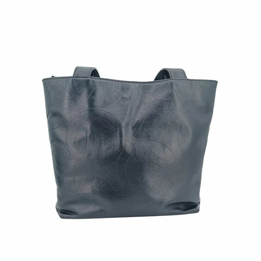 jt045-chanel-vintage-black-lambskin-cc-embossed-tote-bag