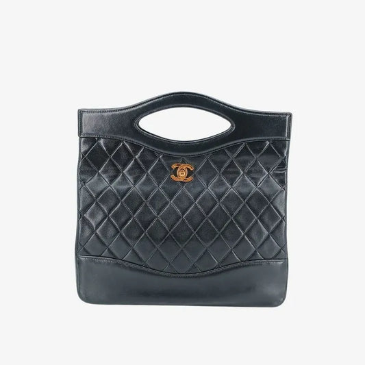 jt070-chanel-vintage-black-lambskin-quilted-31-tote-bag