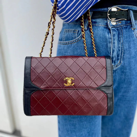 rb876-chanel-vintage-bicolor-burgundy-black-lambskin-flap-bag