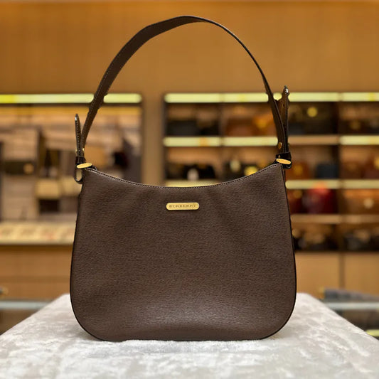 rc884-burberry-vintage-brown-leather-shoulder-bag