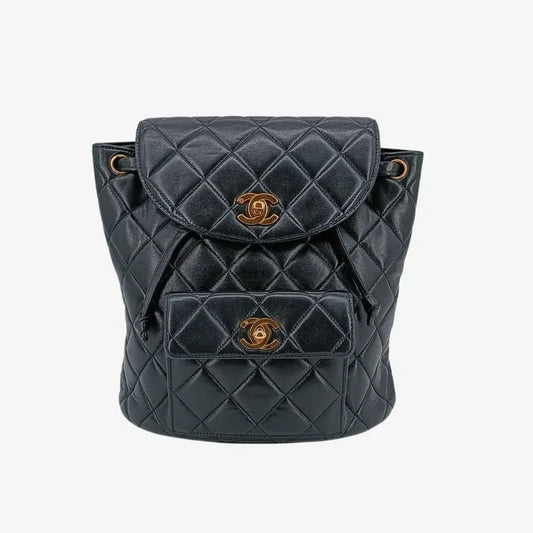 jt338-chanel-vintage-black-lambskin-duma-backpack