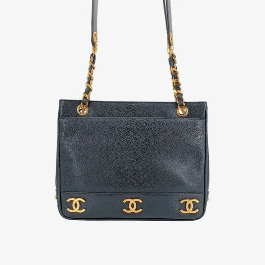 jt691-chanel-vintage-black-caviar-leather-triple-cc-tote-bag