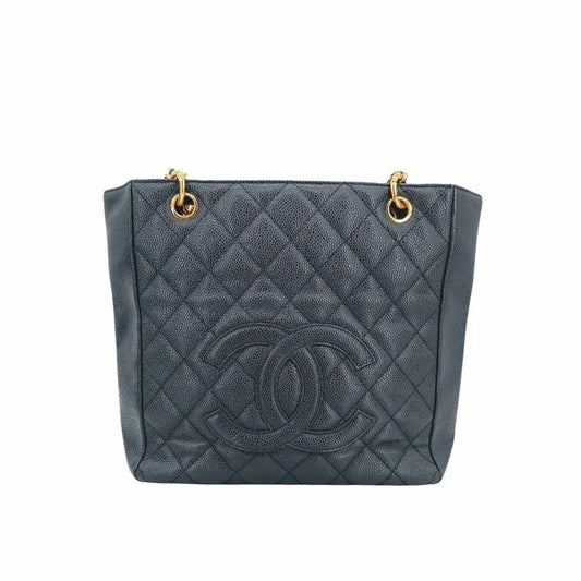 jt050-chanel-vintage-black-caviar-leather-embossed-logo-pst-tote-bag