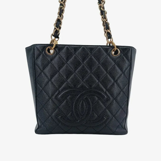 rb419-chanel-vintage-black-caviar-leather-embossed-logo-pst-tote-bag