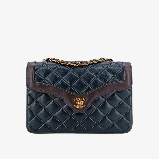 jt896-chanel-vintage-bicolor-black-brown-lambskin-quilted-flap-bag