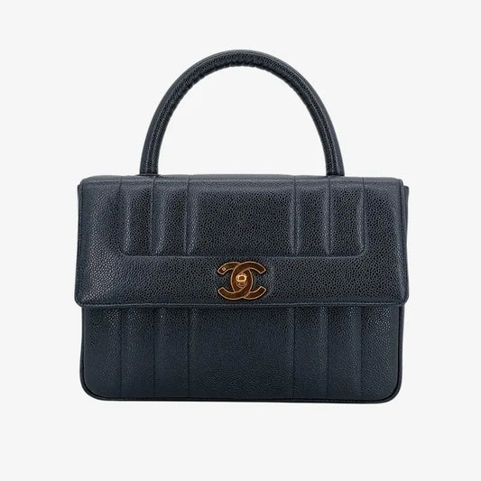 c361-chanel-vintage-black-caviar-leather-vertical-flap-handbag