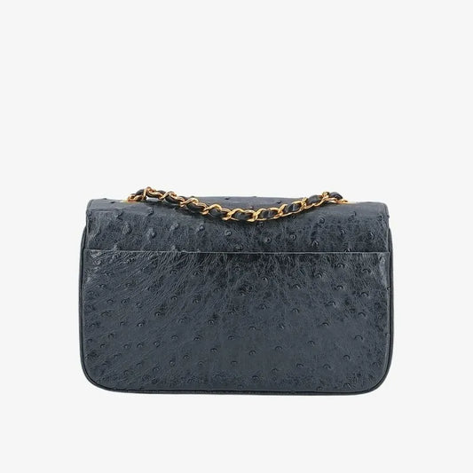 jah111-chanel-vintage-black-ostrichskin-full-flap-bag