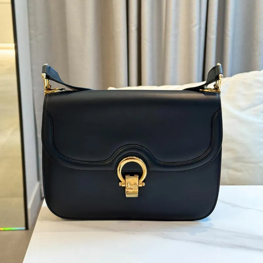 re090-celine-vintage-navy-leather-shoulder-bag