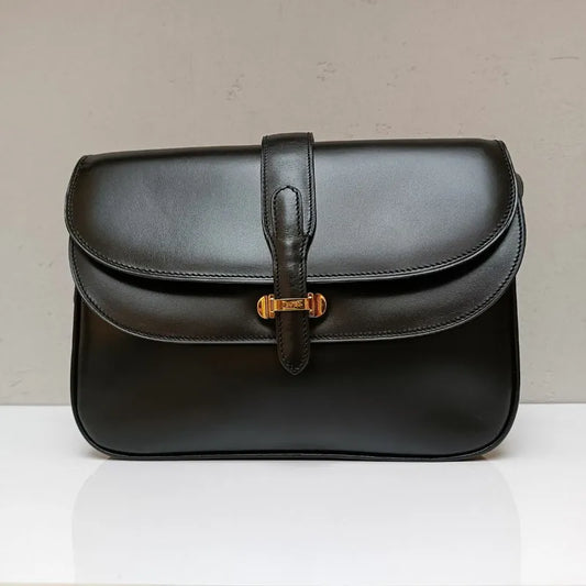 jw452-celine-vintage-black-box-leather-shoulder-bag