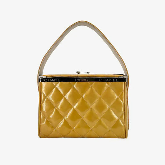 c562-chanel-vintage-yellow-patent-leather-quilted-mini-metal-box-bag