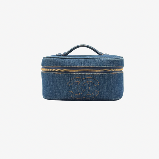 CS106 - Chanel Vintage Denim Vanity Bag