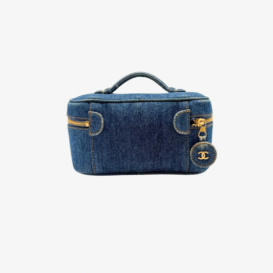 CS106 - Chanel Vintage Denim Vanity Bag