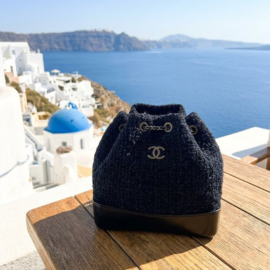 CS102 - CHANEL Gabrielle Tweed Backpack - Lovintage