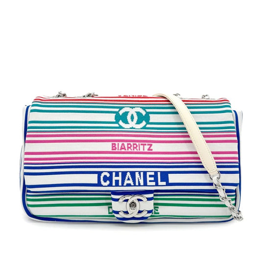 90279880 - CHANEL Vintage Canvas Flap Bag