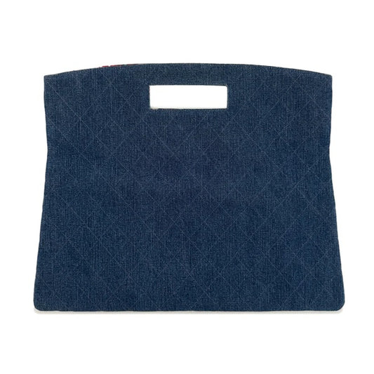 90288706 - CHANEL Vintage Blue Denim Handbag