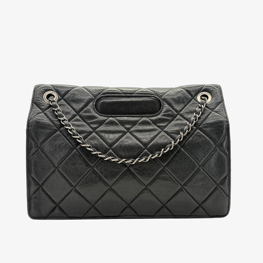 JAH221 - CHANEL Vintage Black Lambskin 2.55 Reissue Flap Bag