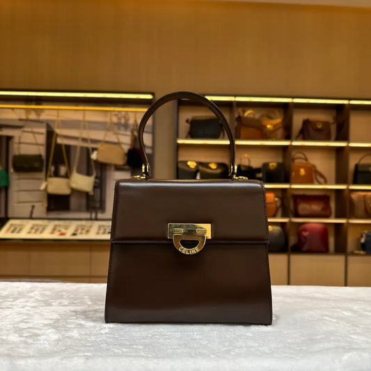 rc847-celine-vintage-brown-leather-handbag