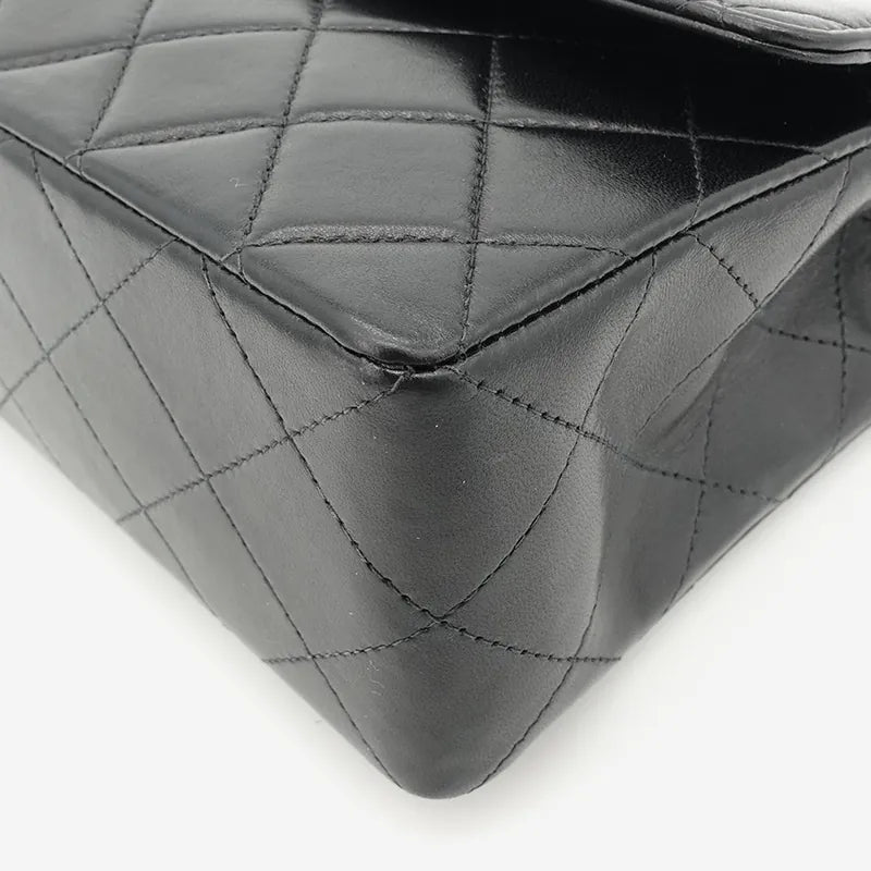 jq455-chanel-vintage-black-lambskin-shoulder-flap-bag