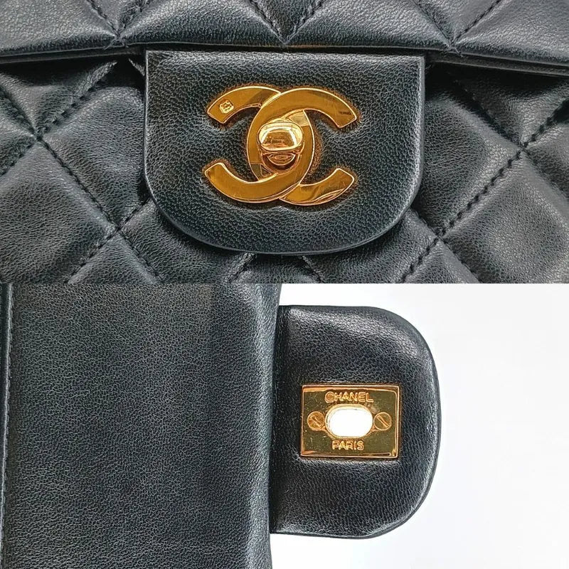 ra205-chanel-vintage-black-lambskin-25cm-classic-flap-bag