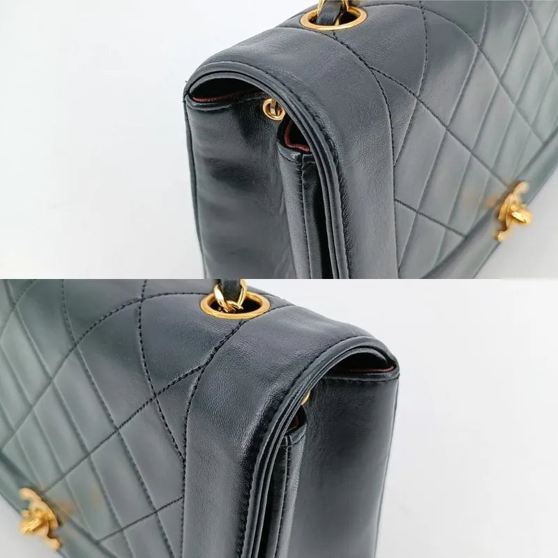 ra774-chanel-vintage-black-lambskin-25cm-diana-flap-bag