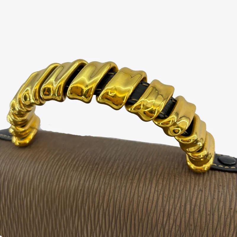 jah210-loewe-vintage-black-brown-gold-suede-caviar-leather-shoulder-bag-handbag