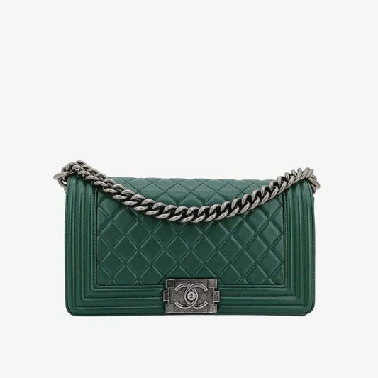 js558-chanel-boy-green-lambskin-flap-bag